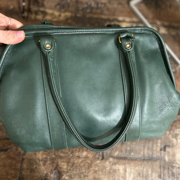 Coach Forest Green Leather Satchel (vintage) - Picture 4 of 5
